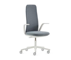 HAWORTH, Nia is the first active seating designed to support activity during the workday. With its slim upholstered profile